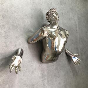 Quality Human Hanging 3D Metal Wall Art Sculpture electroplate Customized wholesale
