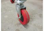 Removable Wheeled Supermarket Shopping Cart / Steel Wire Carts With PVC Wheels