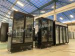 Supermarket Upright Double Door Drink Bottle Refrigerator Cooler Beverage