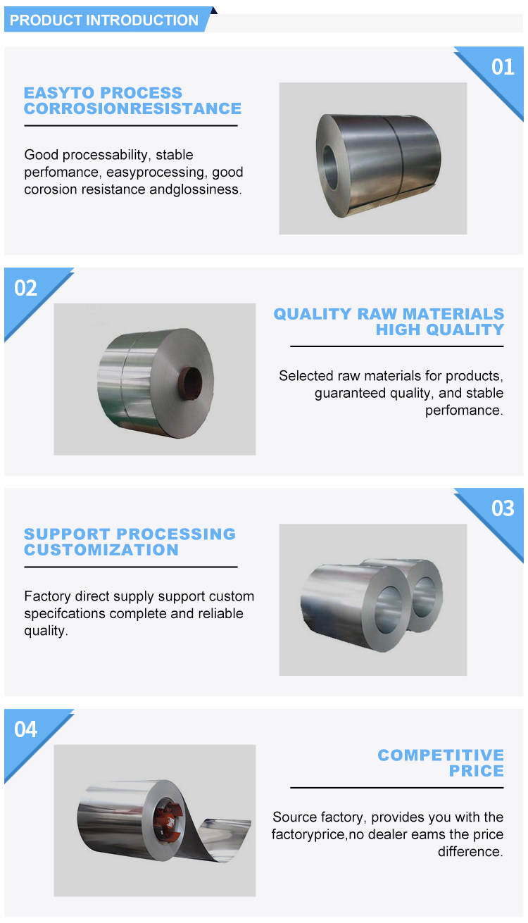 201 304 316 409 410 430 JIS SUS410L Stainless Steel Coil for Thickness 0.1-200mm and Steel Grade 444 in Large Inventory