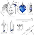 Urn Necklace For Ashes Keepsake Cremation Heart Cross Cubic Jewelry For Ashes