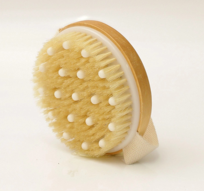 Natural Bristles Cellulite Exfoliating Body Smoother Dry Skin Bath Brush