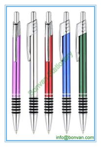 Quality ballpoint gift pen with six rings,retractable gift logo pens wholesale