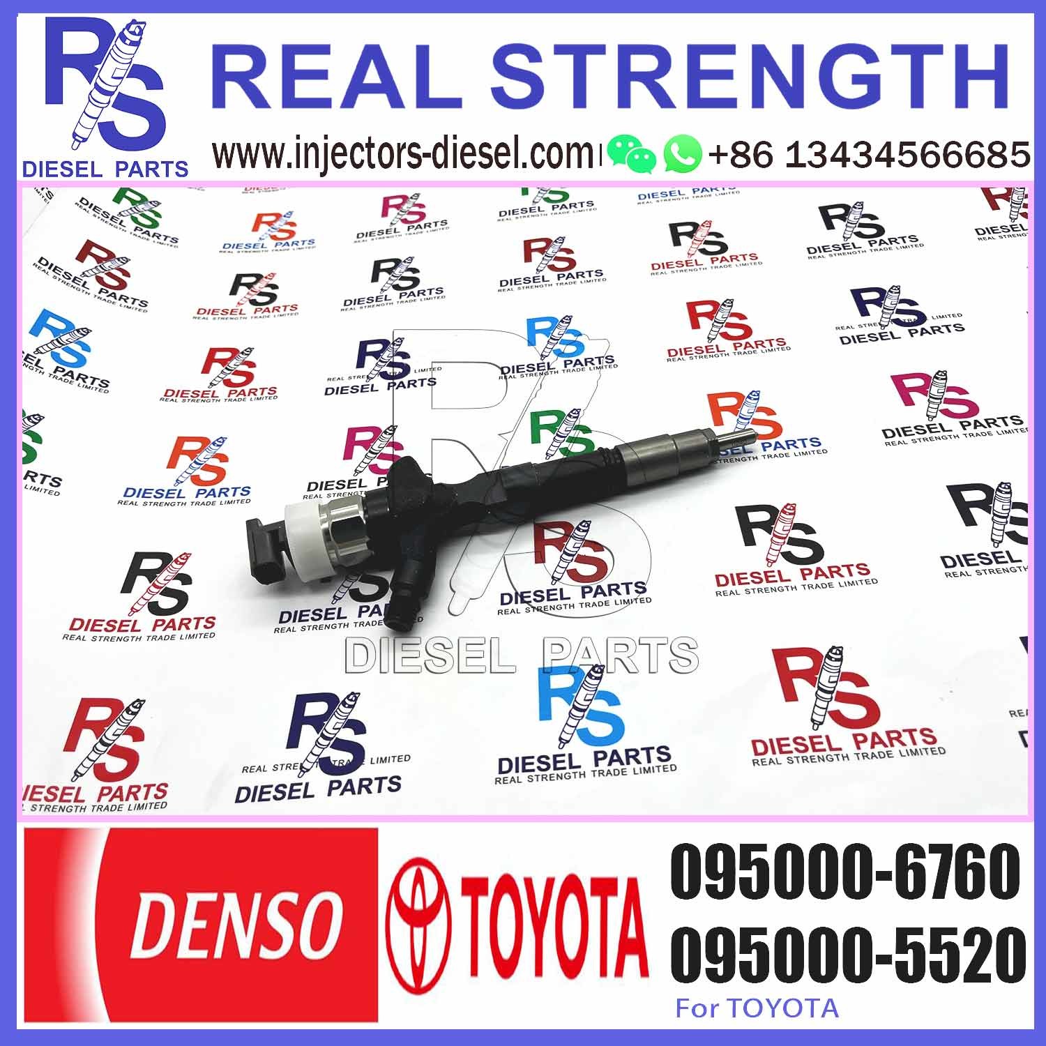 common rail injector 23670-30140 095000-6760 injector for TOYOTA 1KD-FTV, 2KD-FTV, D-4D, injector nozzle 23670-30140 095