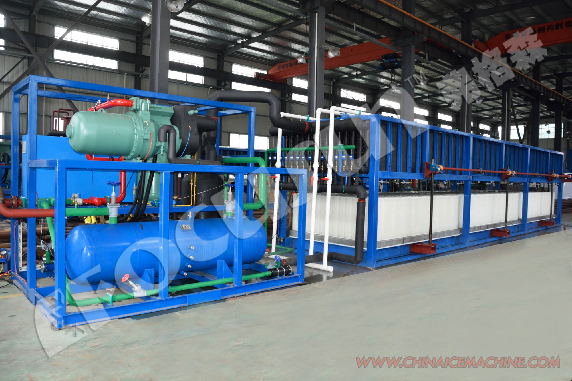 Blue Painting 30Tons Block Ice Machine for Ice Plant After Service Video Technical Support