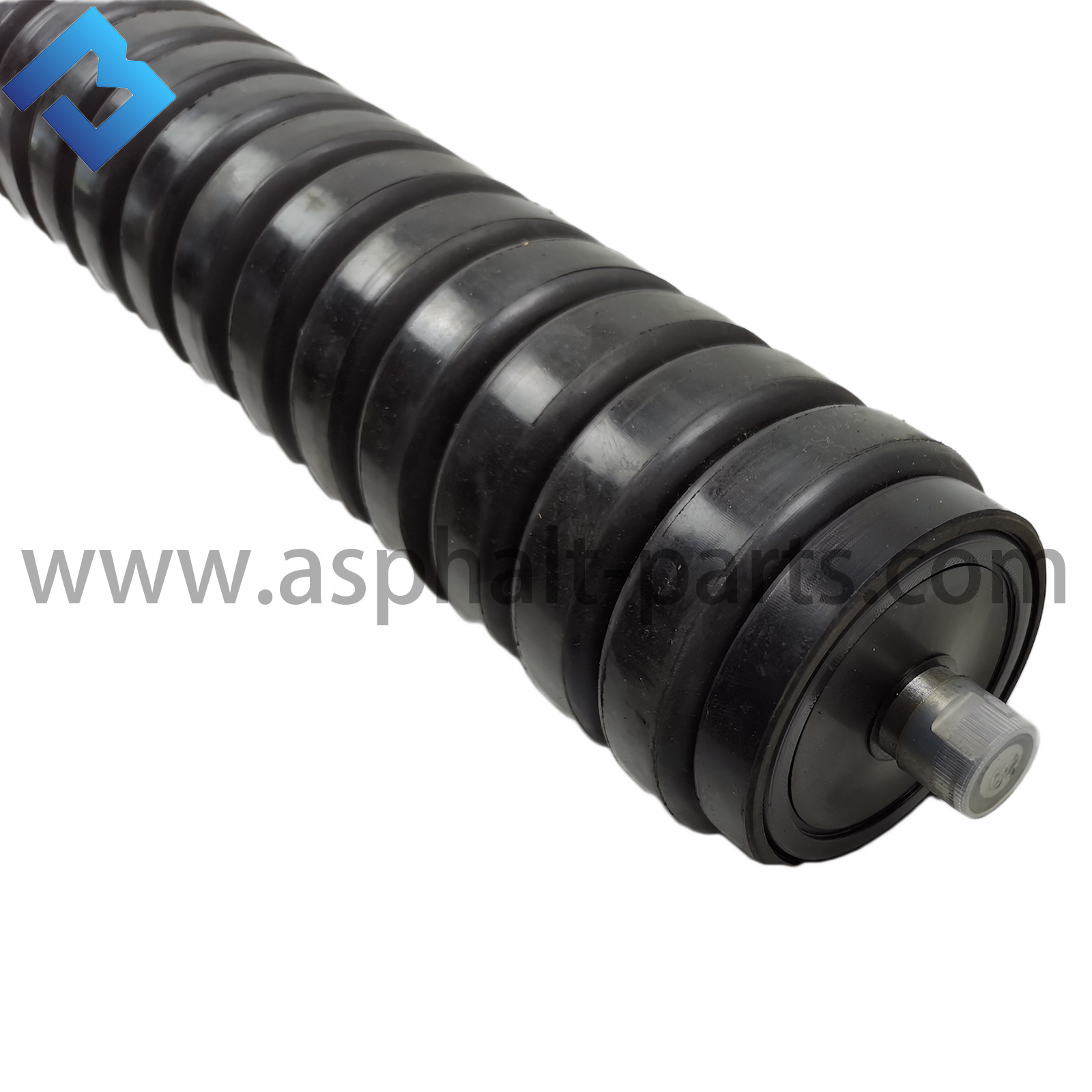 W195 200 205 215 2091189 Rubber Coated Conveyor Drive Rollers With Handles