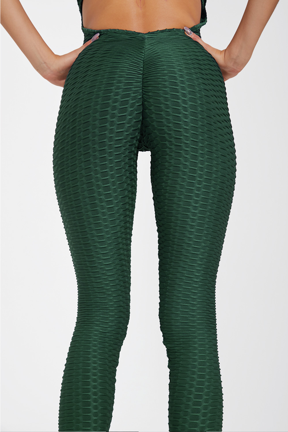 Green Skinny One Piece Yoga Jumpsuit Quick Dry Yoga Outfit Sets