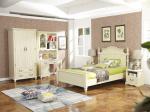 Rubber Wood made Kids/Children/Single white bedroom 1.2/1.4M small bed Space
