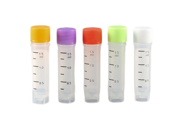 Colors 1.5ml Cryo Storage Freezing Cryovial Vials Tube End Cap With Labels