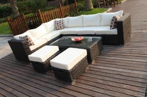 Quality All Weather Sectional Big Size Rattan Outdoor Wicker Patio Sofa Patio Furniture wholesale