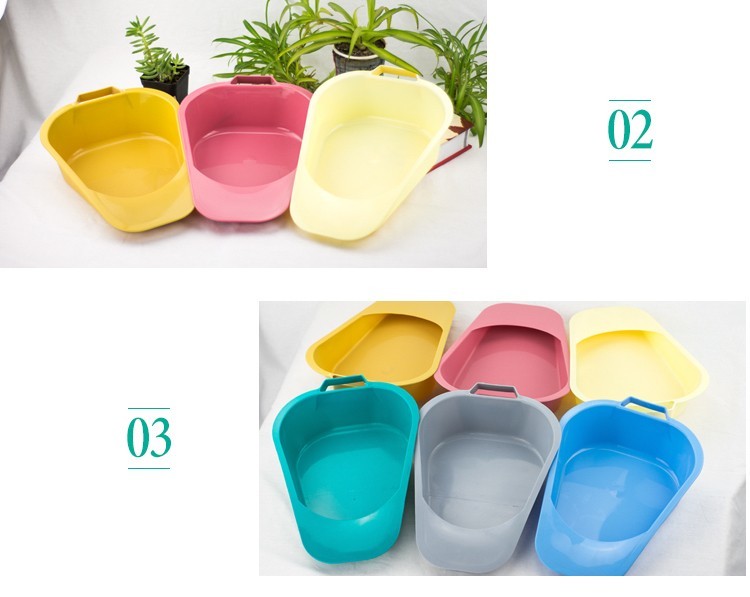 Plastic disposable patient fracture bedpan, Medical bedpan with Handles, Adult bedpan with many color