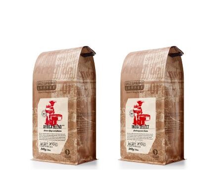 Eco Friendly Customized Logo Promotional Stand Up Kraft Paper Bag for Coffee/Tea Packing
