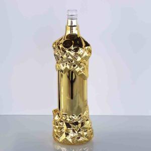 Quality Vodka Bourbon Luxury Spirits Bottle Unique Golden Flint Wine Bottle wholesale