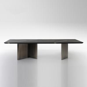 Quality 2000mm 29.9&quot; Contemporary Luxury Dining Table , Stainless Steel Mid Century Modern Dining Table wholesale