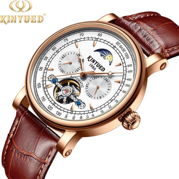 Brand KINYUED Business men watches automatic watch custom logo water resistant