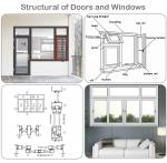 Woodengrain Aluminium Sliding Window Profile Frame Extrusions OEM