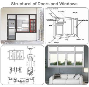 Quality Woodengrain Aluminium Sliding Window Profile Frame Extrusions OEM wholesale