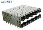 2X5 Stacked SFP Cage Connector LCP Connector Housing Copper Alloy Shied SFP Cage