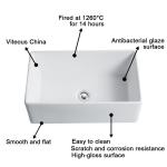 White Ceramic Farmhouse Kitchen Sink 30 Inch 30" Apron Front Sink White Drop In