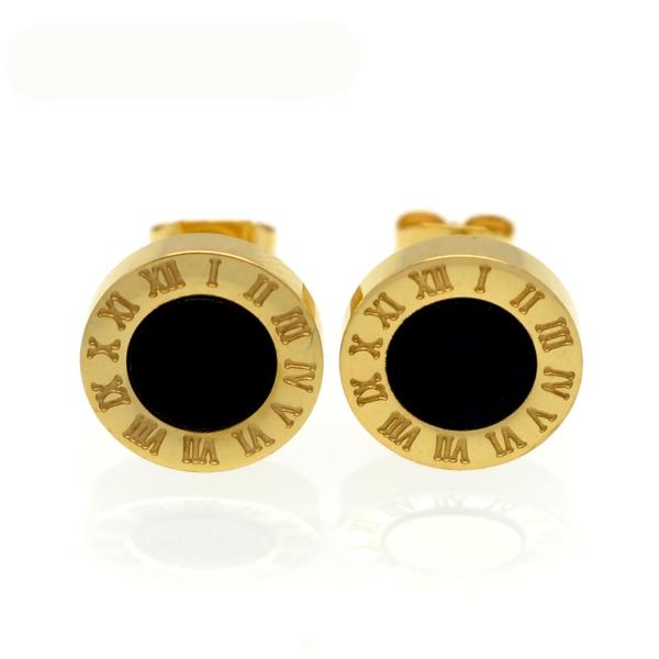 New Gold/Rose/Silver Color Stud Earrings Fashion Famous Brand Jewelry Wedding