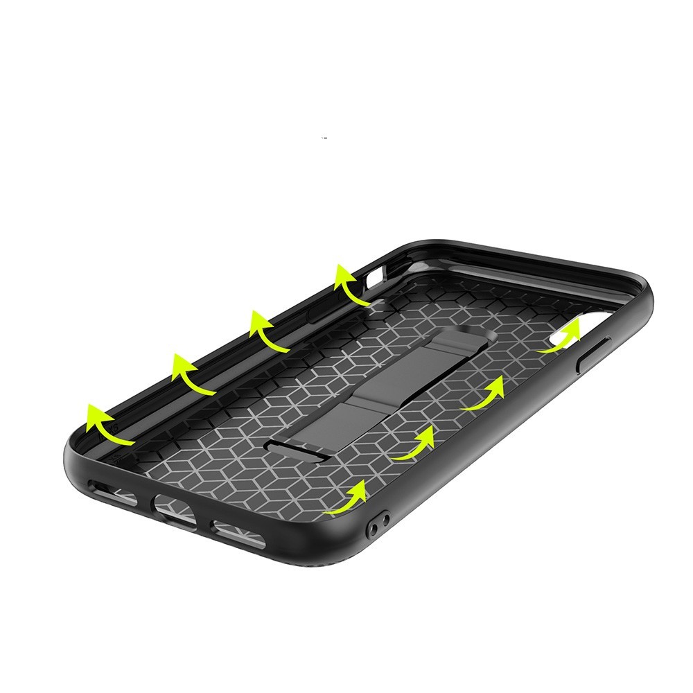 Color Red Carbon Fiber Invisible Kickstand TPU Case Back Cover For IphoneXS IphoneXR IphoneXS MAX Iphone8 Iphone7 Plus