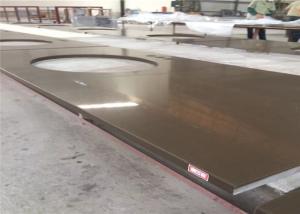 Quality Durable Pre Cut Quartz Countertops , Artificial Quartz Stone Top Pure Brown Color wholesale