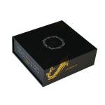 Luxury Black Magnetic Closure Custom Foil Logo Paper Caviar Gift Box Packaging