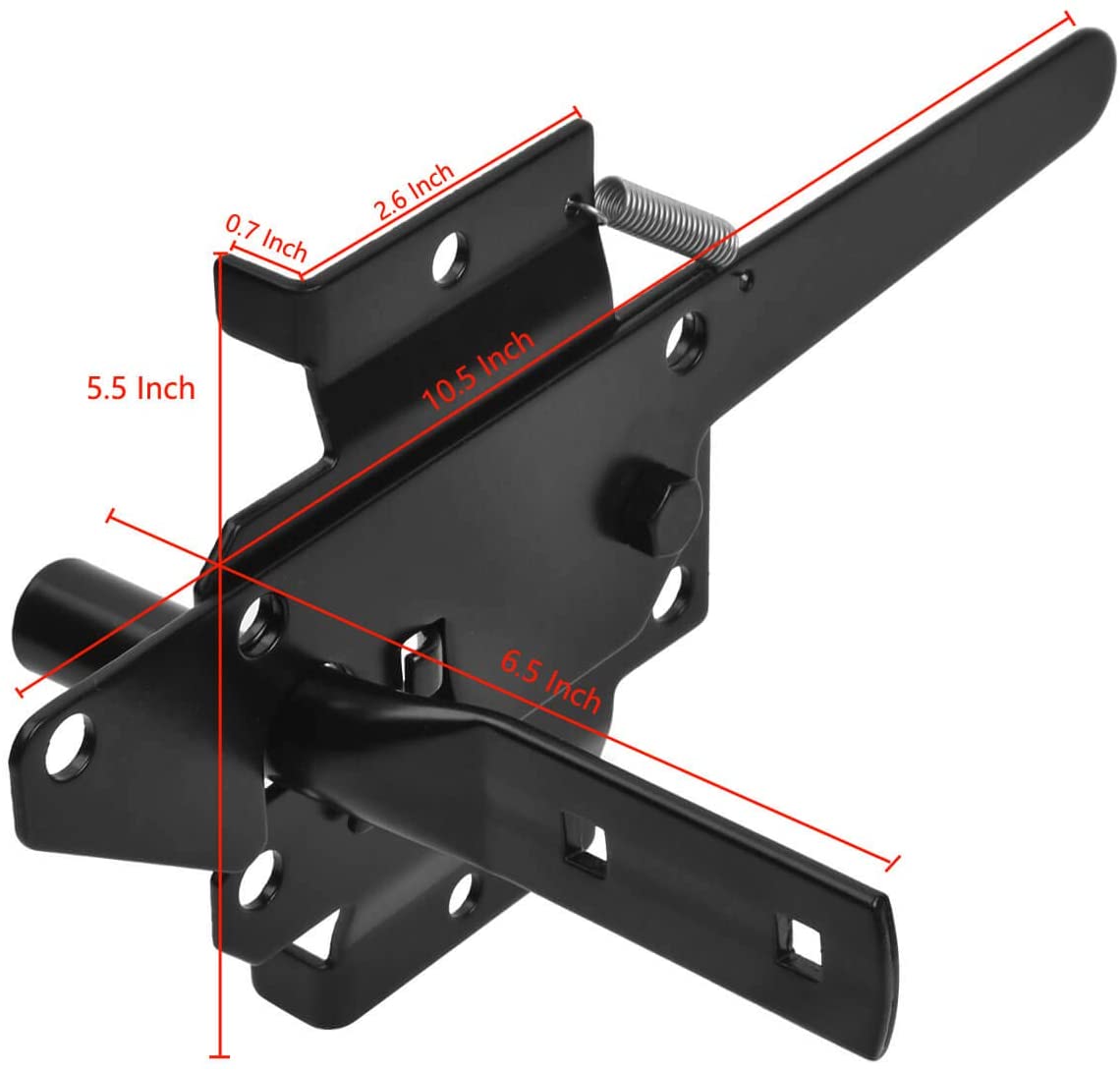 Gate Spring Bolt Cover Stainless Steel Door Latch with Single-side Bracket Structure