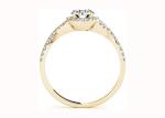 Women's Round Cut Halo Engagement Rings , 0.45CT Bridal Wedding Ring Set ODM