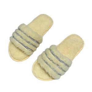 Quality Outdoor PVC Outsole Womens Fluffy Slider Slippers wholesale