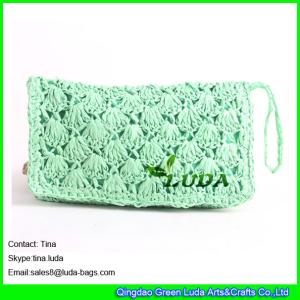 Quality LUDA designer handbags cheap paper straw crochet clutch handbags wholesale