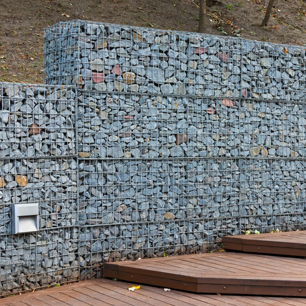 Contemporary Landscape Welded Gabion Metal Planter Box Durable Steel Mesh