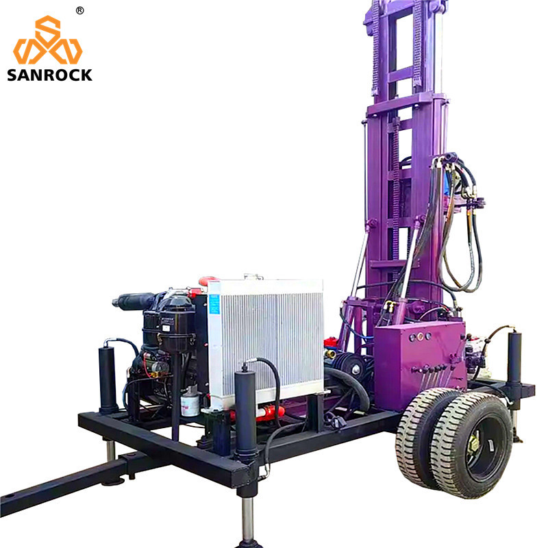 Mini Water Drilling Rig Machine Wheeled Water Well Drill Rig Deep Well Drilling Equipment