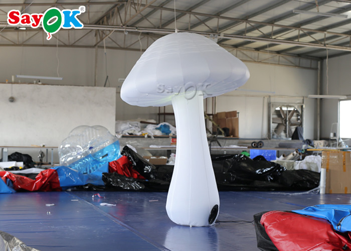 2 Meter Inflatable Lighting Decoration Blow Up Mushroom With LED For Event