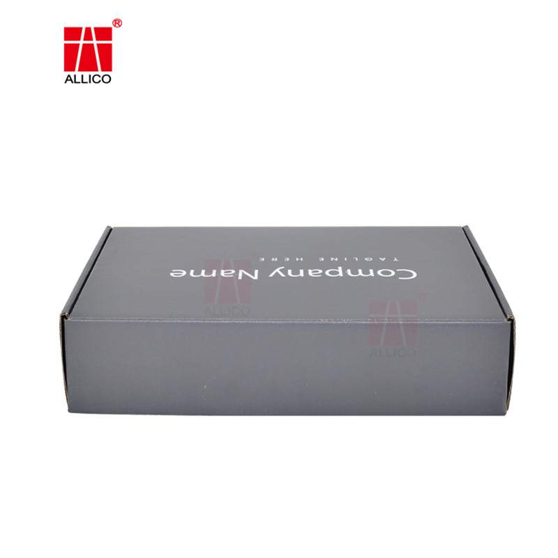Black Simple Folding Corrugated Paper Mailer Box Packaging Case