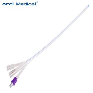 Quality Medical Silicone Urethral Catheter 3 Way 16Fr 18Fr 20Fr 22Fr 24Fr wholesale