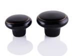 Black Kitchen Cupboard Ceramic Handles And Knobs 32mm Dia Round Porcelain