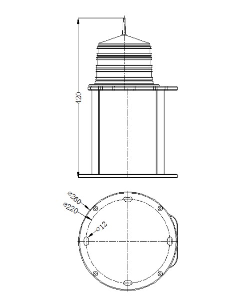 Remote Monitoring 15W 6NM Solar Powered Navigation Lights