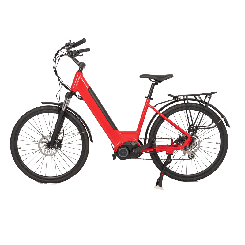 27.5 Inch Electric Road Bike Domanca 2024 Red Electric City Bike with 250w Power