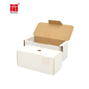 Quality Blister Inside Folding Lid Postal Boxes , 12x5x5 Inches Glossy White Box wholesale