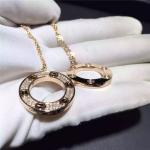Love Necklace 18K Yellow Gold , Pave Diamond Necklace B7058400