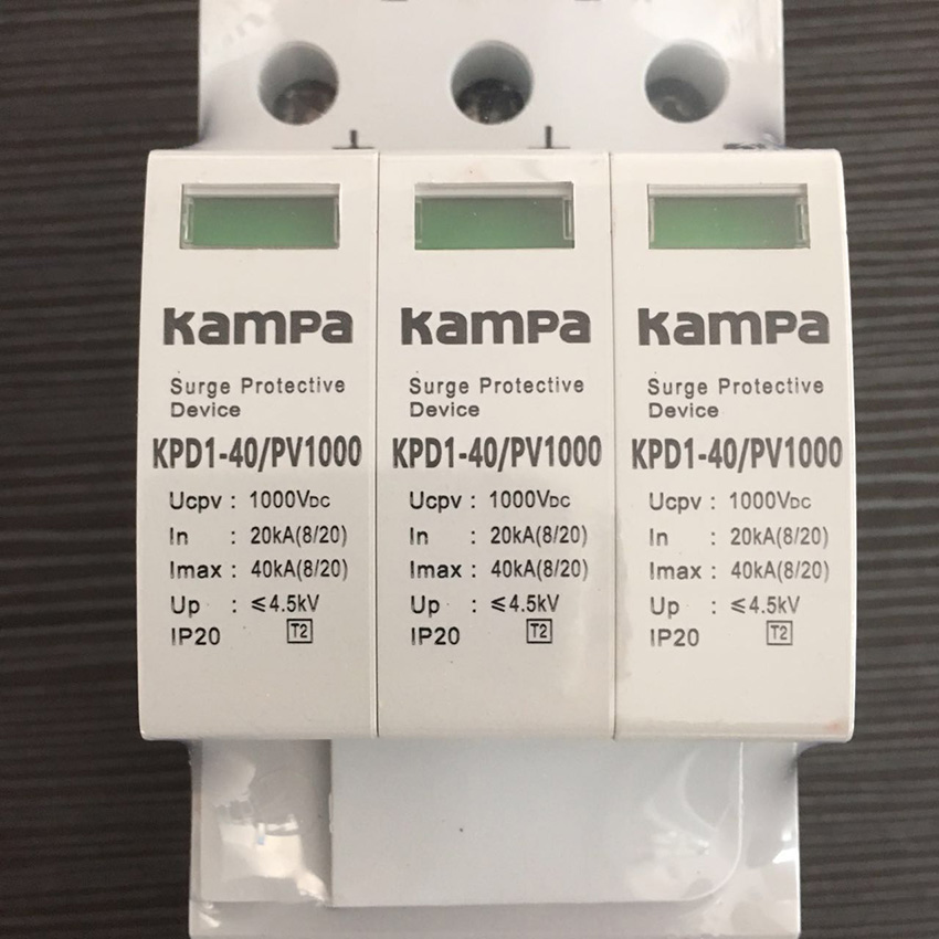 High quality 3 phase 1000V DC SPD 20/40KA Voltage Protector Lightning Surge Protector Device