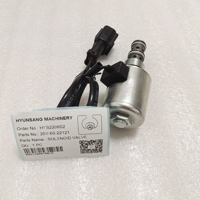 Excavator Parts Solenoid Valve 20Y-60-22121 20Y6022121 For PC200-6