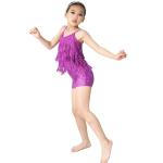 Cheerful Fringe Top Sequin Shorts Children'S Dance Costumes Tassel Outfits