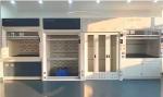 8Ft School Laboratory Furniture Lab Fume Hood With Sink Faucet Control Panel