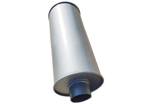 Quality Round Diameter Offset 3&quot; Aluminum TIG Universal Car Exhaust Muffler wholesale