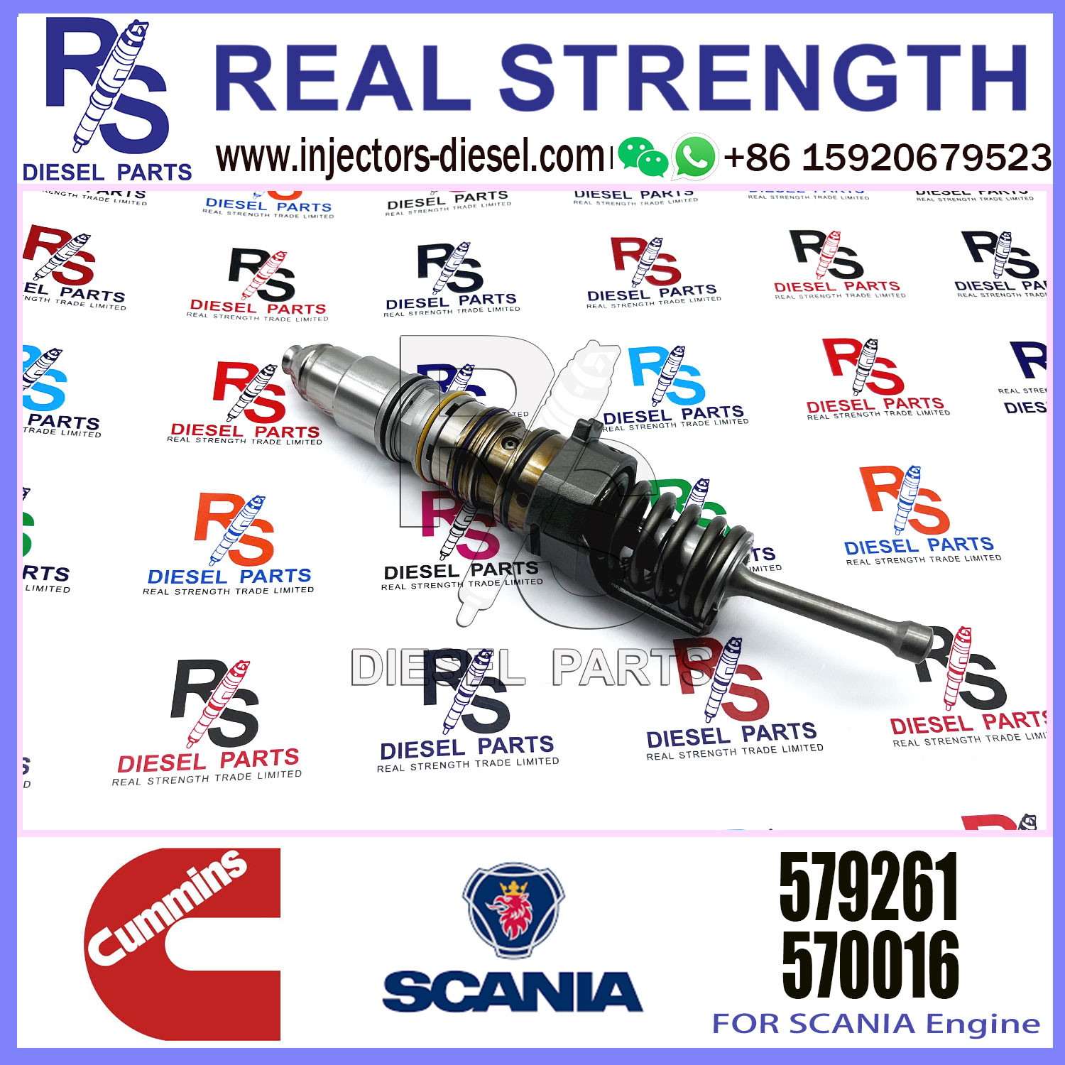 Diesel Engine Common Rail QSX15 Fuel Injector 1499257 579251 4903451 579263 4954648