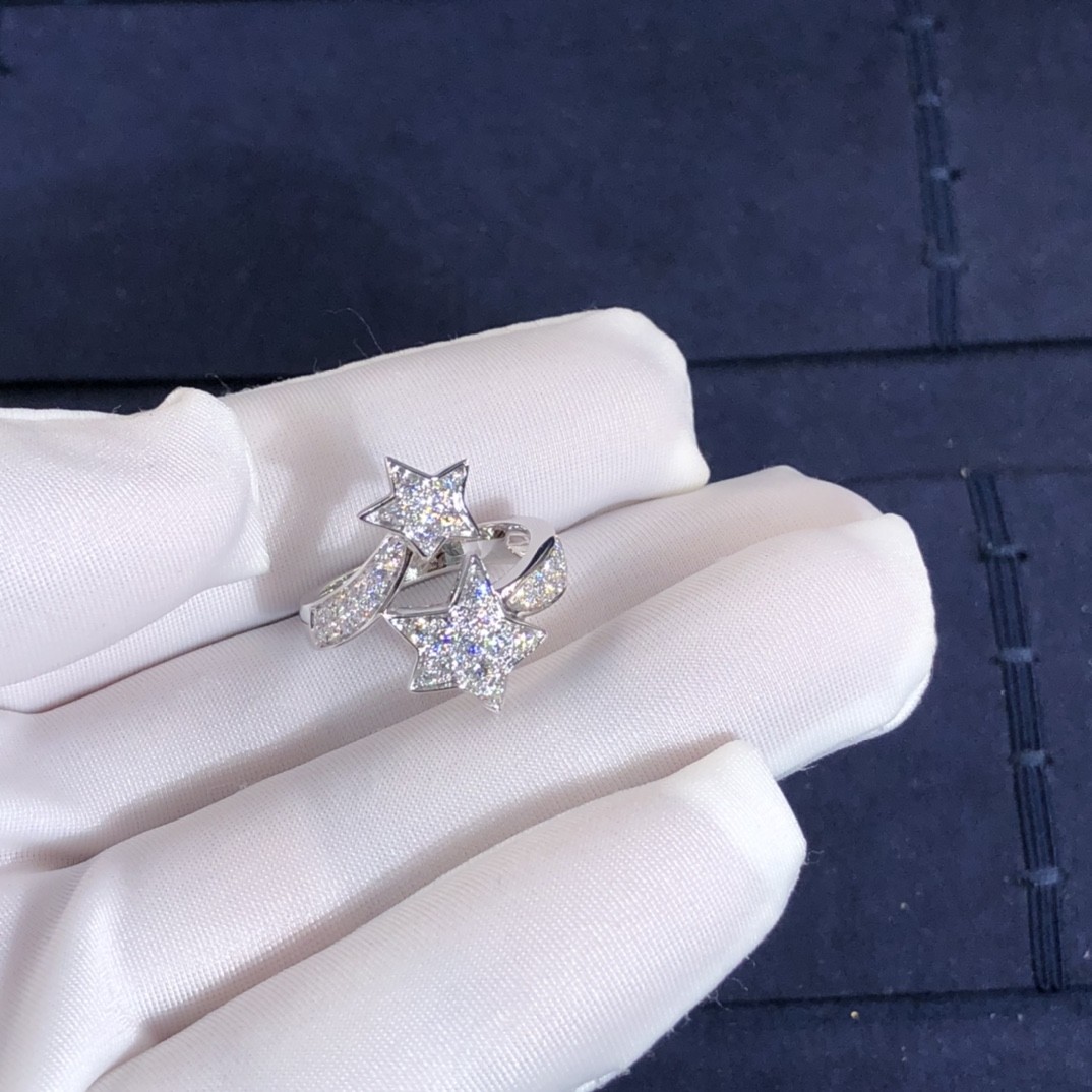 New Fashion Fine Jewelry Pure 18k Gold Jewelry Chane L COMÈTE GÉODE Vvs Natural Diamonds Ring
