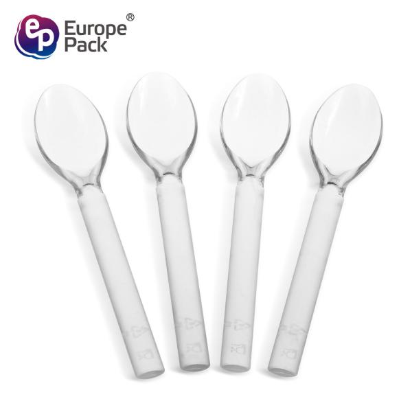 Cheap Customized food grade  clear ice cream plastic spoon for sale