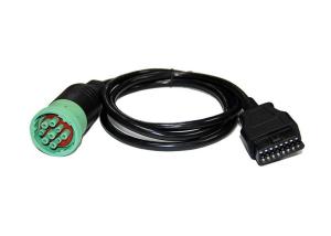 Quality Green J1939 Deutsch 9 Pin Female to J1962 OBD2 OBDII 16 Pin Female Cable wholesale
